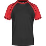 Heren t-shirt zwart/rood