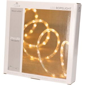 Feestverlichting lichtslang 216 lampjes warm wit 9 mtr - Voor binnen en buiten gebruik - kerstverlichting/feestverlichting