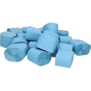 Haza Crepe papier rol - 1x - blauw - 200 x 5 cm - brandvertragend