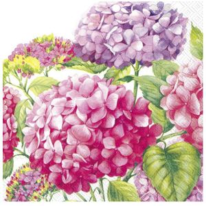 40x Gekleurde 3-laags servetten bloesems 33 x 33 cm - Voorjaar/lente bloesems thema