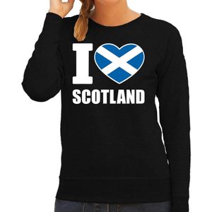 I love Scotland supporter sweater / trui voor dames - zwart - Schotland landen truien - Schotse fan kleding dames