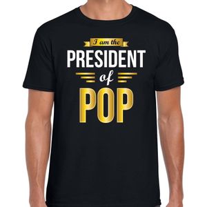 President of Pop feest t-shirt zwart voor heren - party shirt - Cadeau voor een Pop liefhebber