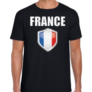 Frankrijk landen t-shirt zwart heren - Franse landen shirt / kleding - EK / WK / Olympische spelen France outfit