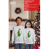 Bellatio Decorations Kersttrui/sweater voor jongens/meisjes - Hohoho - grijs - sneeuwpop dino