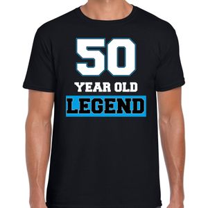 50 legend verjaardag t-shirt zwart - heren - vijftig jaar cadeau shirt / abraham