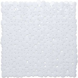 Witte anti-slip douche mat 53 x 53 cm vierkant - Schimmelbestendig - Anti-slip grip mat voor de badkamer/douche