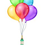 8x Ballon gewichten champagnefles 163 gram - Voor heliumballonnen - Ballonnen accessoires - Feestartikelen en versieringen