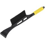 IJskrabber met borstel - extra lang - zwart/geel - 53 cm - kunststof - raamkrabber