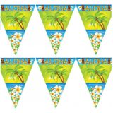 Set van 5x stuks vlaggenlijnen Hawaii Aloha thema 5 meter - Tropische feestartikelen versieringen