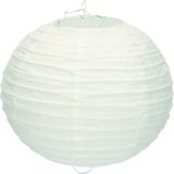 15x Luxe bol lampionnen ijsblauw 25 cm - Feestversiering/decoratie