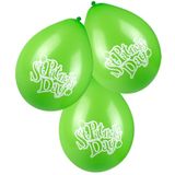St Patricks Day versierpakket - 1x vlaggenlijn - 12x ballonnen - groen