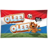 Loeki EK/WK versier pakket - 2x vlaggenlijn 10m - gevelvlag 100 x 150 cm - rood/wit/blauw