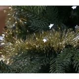 5x Kerstslingers sterren goud 10 x 270 cm - Guirlande folie lametta - Gouden kerstboom versieringen