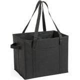 2x stuks auto kofferbak/kasten organizer tassen zwart vouwbaar 34 x 28 x 25 cm - Vouwbaar - Auto opberg accessoires
