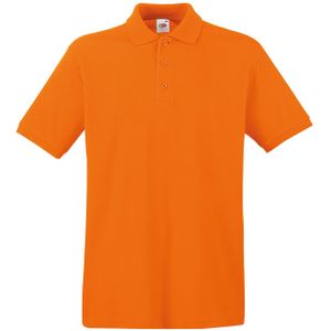 Oranje polo shirt premium van katoen voor heren - Polo t-shirts voor heren