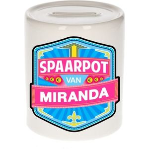 Kinder spaarpot voor Miranda  - keramiek - naam spaarpotten