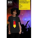 Bellatio Decorations Verkleed shirt voor dames - stropdas Duitsland - grijs - supporter - themafeest