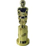 1x Gouden award beeldje 24 cm feestartikelen - Cadeau prijzen/awards/trofee