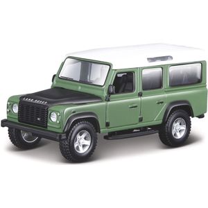 Modelauto Land Rover Defender 110 groen 1:32 - speelgoed auto schaalmodel