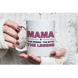 Mama the woman the myth the legend cadeau mok / beker wit - 300 ml - verjaardag / Moederdag - kado koffiemok / theebeker