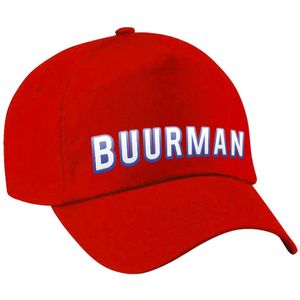 Buurman en buurman verkleed pet rood voor kinderen - verkleedaccessoire - petten / baseball cap - Buurman / carnaval