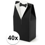 40x Bruiloft kado doosjes bruidegom