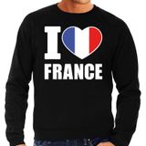 I love France supporter sweater / trui voor heren - zwart - Frankrijk landen truien - Franse fan kleding heren
