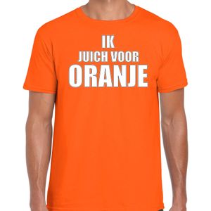Oranje fan t-shirt voor heren - ik juich voor oranje - Holland / Nederland supporter - EK/ WK shirt / outfit