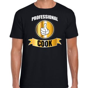 Professional cook / professionele kok - t-shirt zwart heren - Cadeau verjaardag shirt - kado voor koks