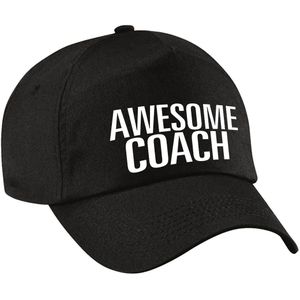 Awesome coach pet / cap zwart voor dames en heren - baseball cap - cadeau petten / caps