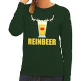 Foute kersttrui / sweater Reinbeer groen voor dames - Kersttruien