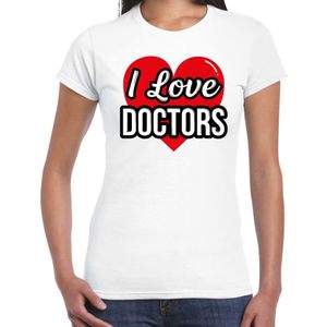 I love doctors verkleed t-shirt wit - dames - Verkleed outfit / kleding