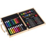 Luxe teken/schilderset koffer - Potloden / waskrijt / verf en stiften - Potlodenkoffer / tekenkoffer hobby set
