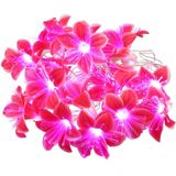 Lichtslinger/bloemenslinger met Lotus bloemen fuchsia roze 600 cm - Hawai/tropische versiering slingers