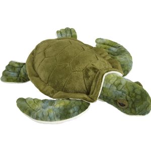 Pluche kleine knuffel dieren Zeeschildpad van 40 cm - Speelgoed schildpadden zeedieren - Leuk als cadeau