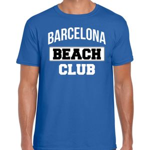 Barcelona beach club zomer t-shirt voor heren - blauw - beach party / vakantie outfit / kleding / strand feest shirt