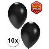 20x Helium ballonnen 27 cm zwart/wit + helium tank/cilinder - Thema versiering