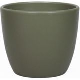 Floran Plantenpot - groen - mat - keramiek - 28 x 25 cm - plantenpotten binnen