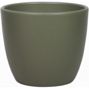 Floran Plantenpot - groen - mat - keramiek - 28 x 25 cm - plantenpotten binnen