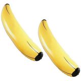 2x stuks grote opblaasbare fruit banaan 162 cm - Speelgoed en decoratie artikelen