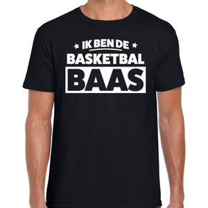 Basketbal baas t-shirt zwart voor heren - Liefhebber voor basketbal t-shirts