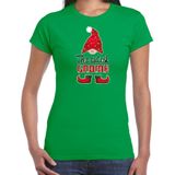 Bellatio Decorations fout kersttrui t-shirt dames - Cutest Gnome - green - Christmas dwarf