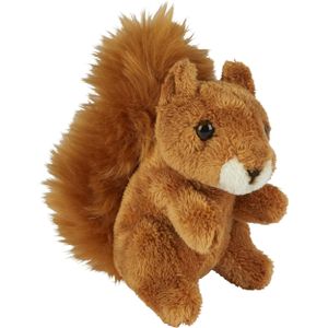 Pluche knuffel dieren Rode Eekhoorn van 15 cm - Speelgoed eekhoorns knuffels - Leuk als cadeau voor kinderen