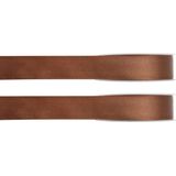 2x Hobby/decoratie bruine satijnen sierlinten 1 cm/10 mm x 25 meter - Cadeaulint satijnlint/ribbon - Striklint linten bruin