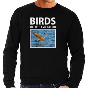 Dieren foto sweater Zeearend - zwart - heren - birds of the world - cadeau trui roofvogel liefhebber