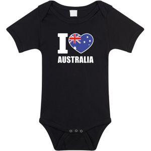 I love Australia baby rompertje zwart jongens en meisjes - Kraamcadeau - Babykleding - Australie landen romper