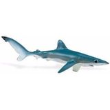 Plastic speelgoed figuur grote blauwe haai 18 cm