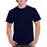 Navy blauw katoenen shirt voor volwassenen