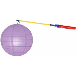 Lila lampion 25 cm met lampionstokje - Sint Maarten lampionnen