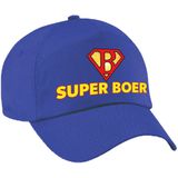 Super boer pet blauw Achterhoek festival cap voor volwassenen - festival accessoire